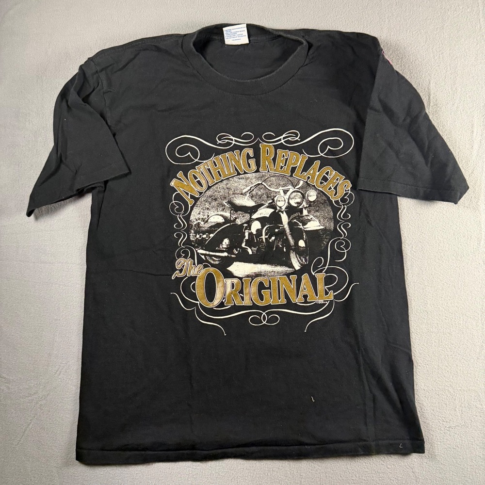 Vintage 1998 Big Twin Motorcycle Supply Graphic T-Shirt Black Mens L All Sport